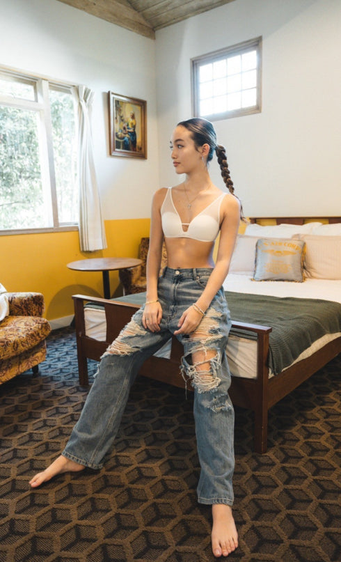 オーバークラッシュデニム